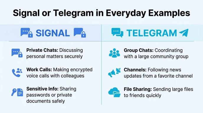 Signal or Telegram in Everyday Examples